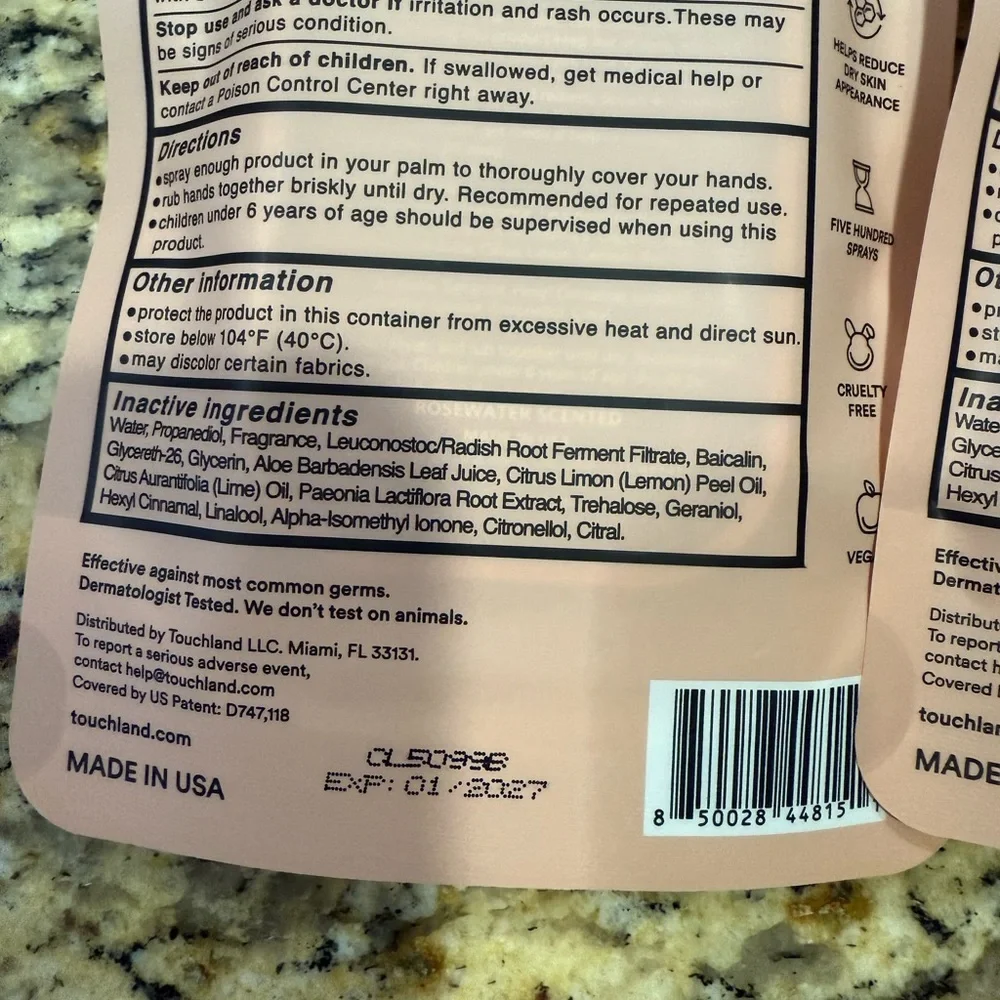 Rosewater Glow Mist Hand Sanitizer - Pink - Picture 3 of 3